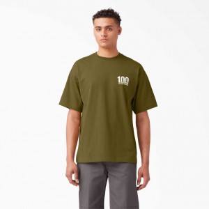 Dickies 100 Year Milestone Grafická T-Shirt Zelene | CZ0000791