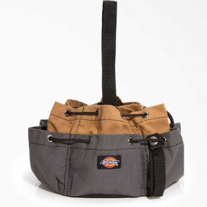 Dickies 12-Pocket Drawstring Tool Organizer Bag Hnědé | CZ0000428