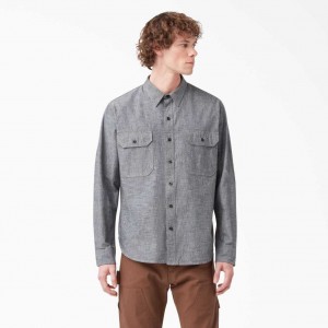 Dickies 1922 Long Sleeve Pracovní Shirt Černé | CZ0000244