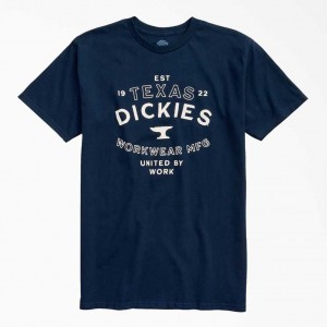 Dickies Anvil Grafická T-Shirt Tmavě Blankyt Blankyt | CZ0000907