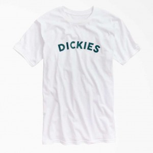 Dickies Block Text Grafická T-Shirt Bílé | CZ0000995