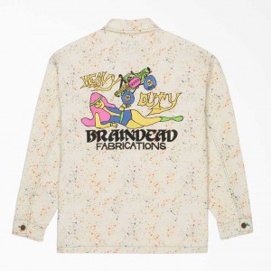 Dickies Brain Dead Paint Splatter Platene Jacket Bílé | CZ0001813