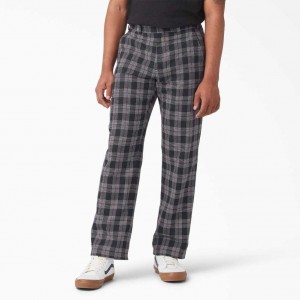 Dickies Byty Front Plaid Pants Černé | CZ0001560