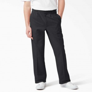 Dickies Chatom Plisovaný Pants Černé | CZ0001446