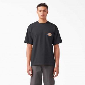 Dickies Chest Logo Pocket T-Shirt Černé | CZ0000524