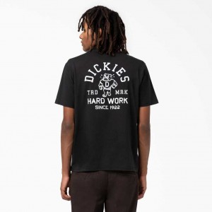 Dickies Cleveland Krátké Sleeve Grafická T-Shirt Černé | CZ0000525