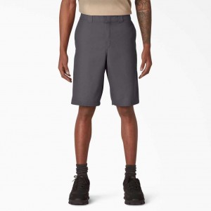 Dickies Cooling Active Pasem Shorts, 11" Charcoal Gray | CZ0000278