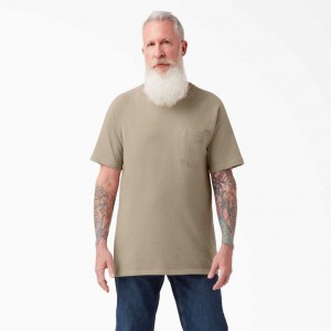 Dickies Cooling Krátké Sleeve T-Shirt Desert Sand | CZ0000722