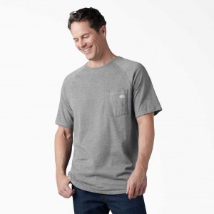 Dickies Cooling Krátké Sleeve T-Shirt Heather Gray | CZ0000803