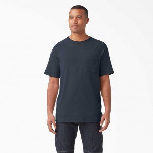 Dickies Cooling Krátké Sleeve T-Shirt Tmavě Tmavě Blankyt | CZ0000687