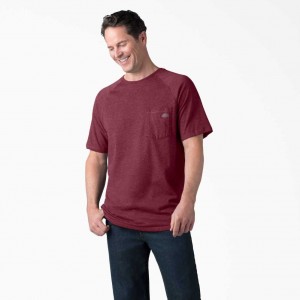 Dickies Cooling Krátké Sleeve T-Shirt Vínové | CZ0000631