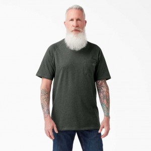 Dickies Cooling Krátké Sleeve T-Shirt Zelene | CZ0000841