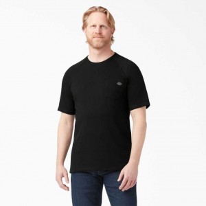 Dickies Cooling Krátké Sleeve T-Shirt Černé | CZ0000493