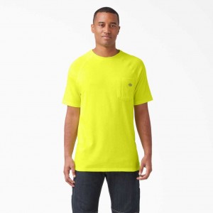 Dickies Cooling Krátké Sleeve T-Shirt Žluté | CZ0000603