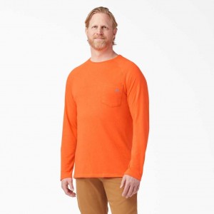 Dickies Cooling Long Sleeve T-Shirt Oranžové | CZ0000587