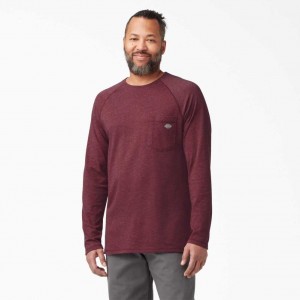 Dickies Cooling Long Sleeve T-Shirt Vínové | CZ0000630