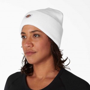 Dickies Cuffed Knit Beanie Bílé | CZ0002093