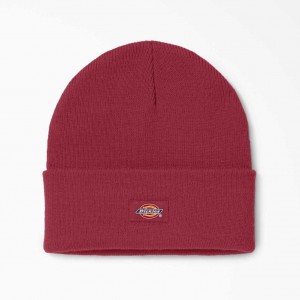 Dickies Cuffed Knit Beanie Červené | CZ0002030