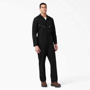 Dickies Deluxe Blended Long Sleeve Coveralls Černé | CZ0002200