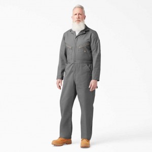 Dickies Deluxe Blended Long Sleeve Coveralls Gray | CZ0002242