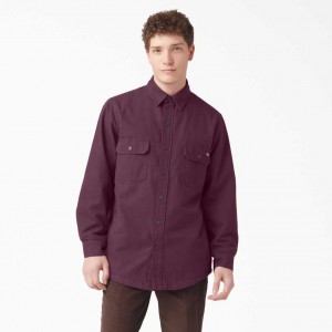 Dickies Duck Flannel-Podšité Shirt Grape Wine | CZ0001233