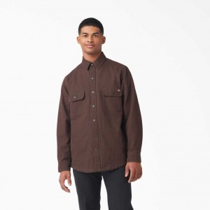 Dickies Duck Flannel-Podšité Shirt Čokolády Hnědé | CZ0001210