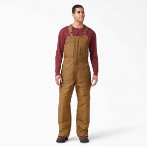 Dickies Duck Insulated Bib Overalls Hnědé | CZ0002475