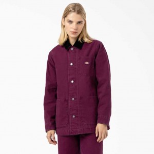 Dickies Duck Podšité Chore Coat Grape Wine | CZ0002268