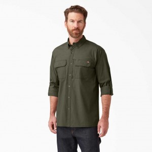 Dickies DuraTech Ranger Ripstop Shirt Zelene | CZ0000233