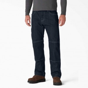 Dickies DuraTech Renegade Denim Jeans Tmavě Blankyt Světle Modré | CZ0001607