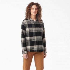 Dickies DuraTech Renegade Flannel Shirt Černé | CZ0001268