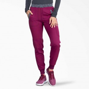 Dickies Dynamix Jogger Scrub Pants Wine | CZ0001437