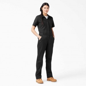 Dickies FLEX Cooling Krátké Sleeve Coveralls Černé | CZ0002209