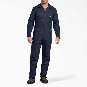 Dickies FLEX Long Sleeve Coveralls Tmavě Tmavě Blankyt | CZ0002217