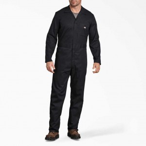 Dickies FLEX Long Sleeve Coveralls Černé | CZ0002197