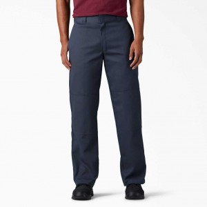 Dickies FLEX Loose Fit Double Knee Pracovní Pants Tmavě Tmavě Blankyt | CZ0002131