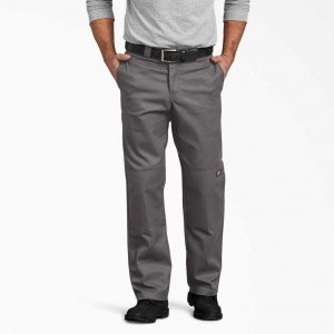 Dickies FLEX Regular Fit Double Knee Pracovní Pants Gravel Gray | CZ0002140