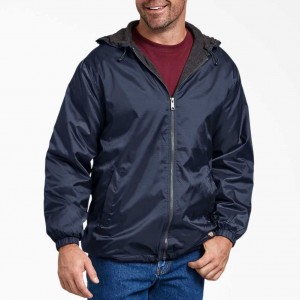 Dickies Fleece Podšité Nylon S Kapucí Jacket Tmavě Tmavě Blankyt | CZ0001744