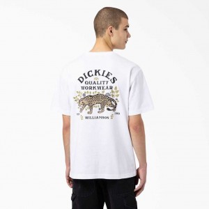 Dickies Fort Lewis Grafická Krátké Sleeve T-Shirt Bílé | CZ0001004