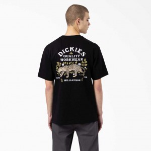 Dickies Fort Lewis Grafická Krátké Sleeve T-Shirt Černé | CZ0000536