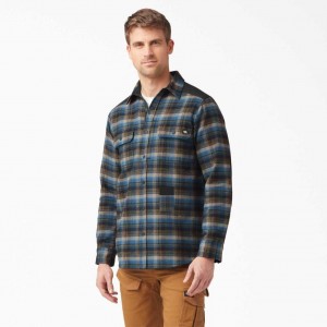 Dickies Heavyweight Brawny Flannel Shirt Southern Fall Plaid | CZ0001276