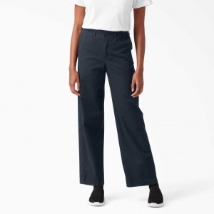 Dickies High Rise Široké Leg Twill Pants Regular | CZ0001483