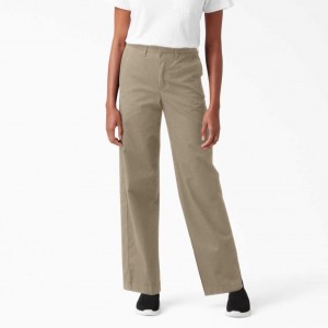 Dickies High Rise Široké Leg Twill Pants Regular | CZ0001484