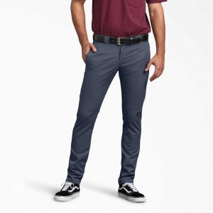 Dickies Hubená Fit Rovný Leg Double Knee Pracovní Pants Tmavě Tmavě Blankyt | CZ0002137