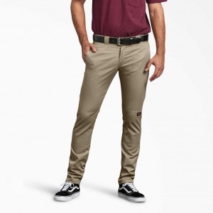 Dickies Hubená Fit Rovný Leg Double Knee Pracovní Pants Desert Sand | CZ0002139