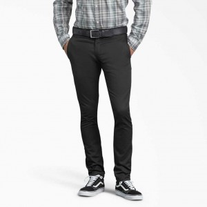 Dickies Hubená Fit Rovný Leg Pracovní Pants Černé | CZ0000013