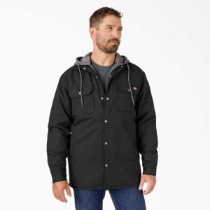 Dickies Hydroshield Duck S Kapucí Shirt Jacket Černé | CZ0001304