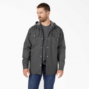 Dickies Hydroshield Duck S Kapucí Shirt Jacket Slate Gray | CZ0001351