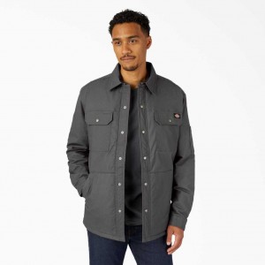 Dickies Hydroshield Duck Shirt Jacket Slate Gray | CZ0001350