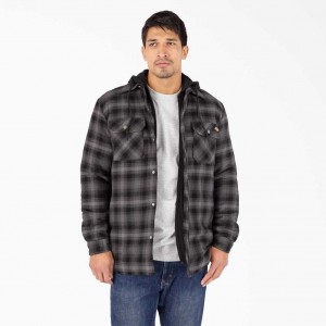 Dickies Hydroshield Flannel Shirt Jacket Černé | CZ0001313